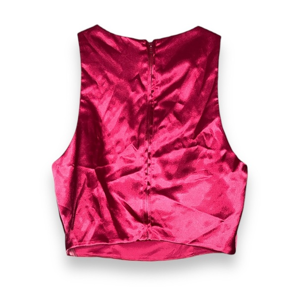 Teeze Me 2 piece Dress Hot pink Top high-low Floral A-line Skirt Set Prom Party - Picture 9 of 10